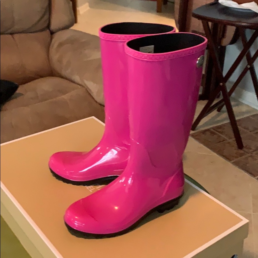 Pink UGG Rain boots size 7